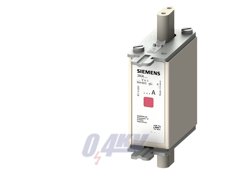 LV HRC biztosítóberendezés, NH000, In: Un AC: 500 V, Un DC: 250 V