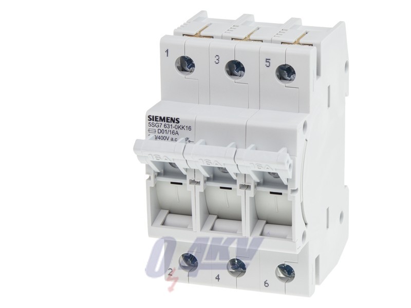 MINIZED, biztosítékkapcsoló, D01, 3 pólusú, In: 16 A, Un AC: 400 V