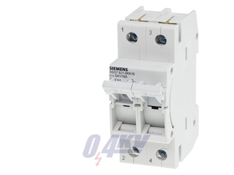 MINIZED, biztosítékkapcsoló, D01, 2 pólusú, In: 16 A, Un AC: 400 V
