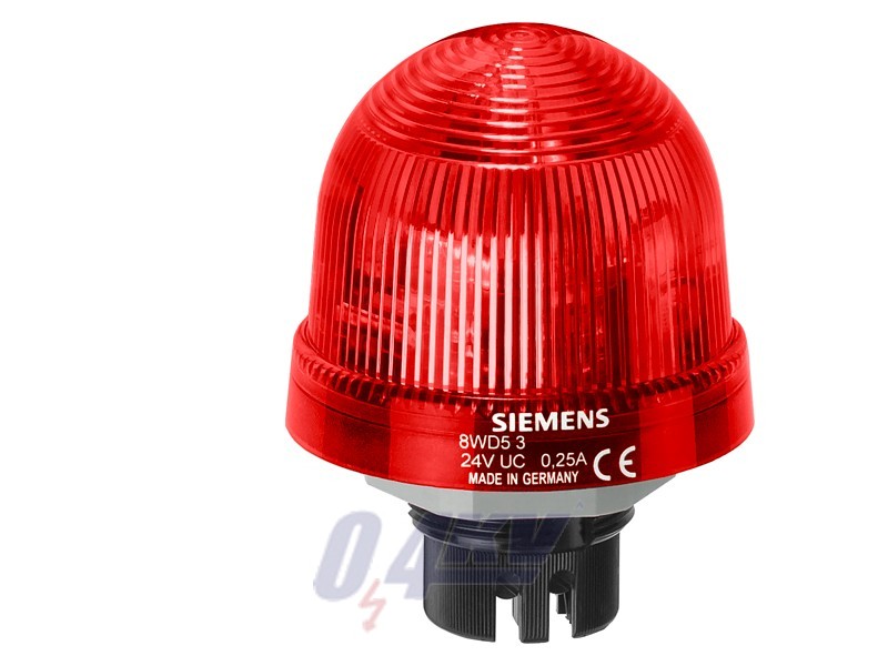 Beépített jelzőlámpa, egyszeres villogó fény 230 V piros