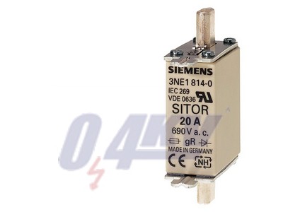 SITOR biztosítékköteg, pengés érintkezőkkel, NH000, In: 80 A, gS, Un AC: 690 V