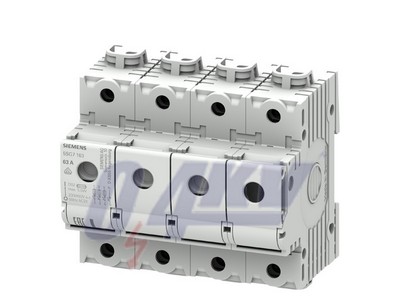 MINIZED, kapcsoló-megszakító biztosítékkal, D02, 3 pólusú+N, In: 63 A, Un AC: 400 V