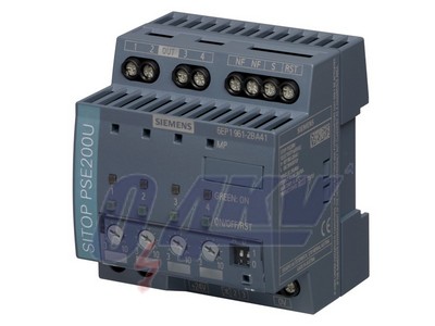 SITOP PSE200U szelektivitási modul, 24 V DC/4 x 3-10A, egycsatornás jeladással