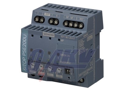 SITOP PSE200U szelektivitási modul, 24 V DC/4 x 0,5-3A, egycsatornás jeladással