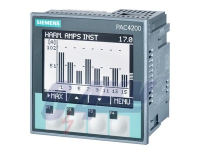  SENTRON 7KM PAC4200 teljesítményfigyelő eszköz, előlapi rögzítés, 690/400 V, 5 A, 95-240 V AC/110-340 V DC, Modbus TCP