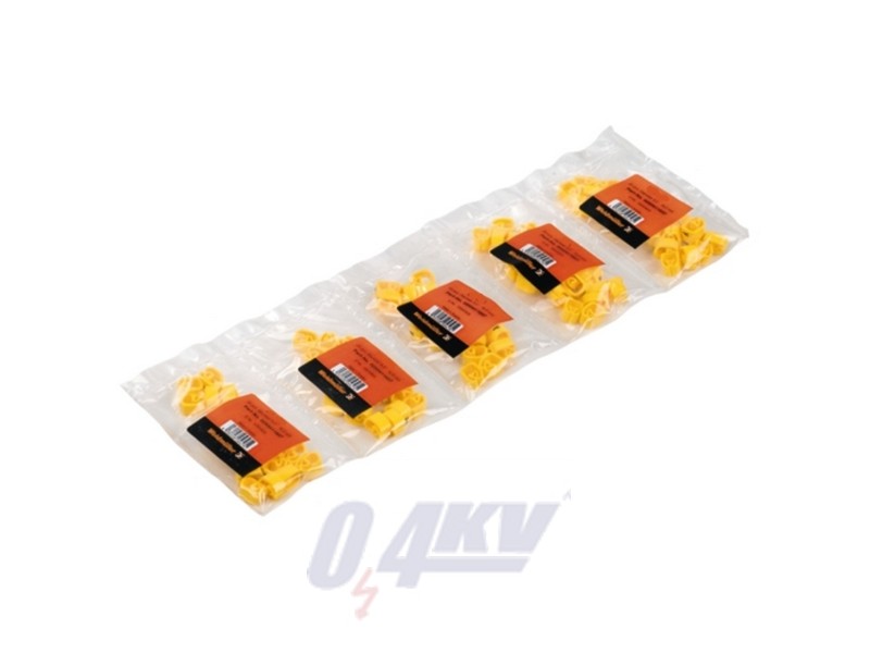 Kábelkódoló rendszer, 4 - 10 mm, 7 mm, Nyomtatott karakterek: Számok, 4, PVC, puha, kadmium nélkül, sárga