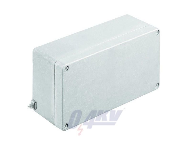 Ex fémház, 220 x 120 x 81 mm, kezeletlen, Aljzatperem: Nem, M6 Torx rozsdamentes acél csavarok horonnyal