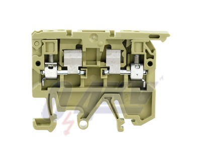 Biztosítós sorkapcsok, Csavaros csatlakozás, Biztosítóelem, Egyik oldalon szabad vég, Csavaros csatlakozás, 4 mm², 500 V, 19 A, G-Si.  5 x 20, narancs