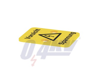 Kapocsfedél, PVC, sárga, Magasság: 37 mm, Szélesség: 71.6 mm, Mélység: 1 mm