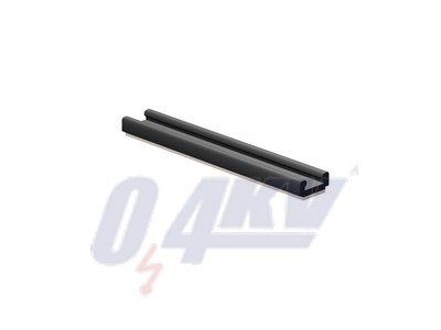 Készülékjelölő-tartó, 1000 mm, PVC, fekete