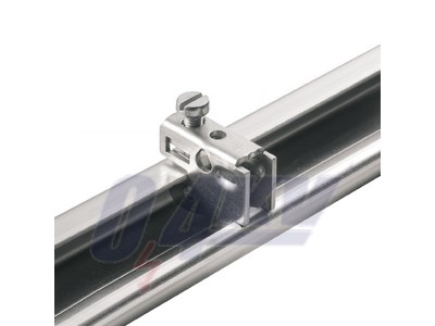 Végbak, Acél, szürke, Sín: TS 32, becsavart állapotban