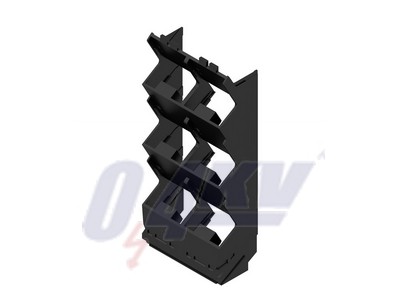 Modulos ház, OMNIMATE Housing - CH20M sorozat  fekete, Oldalelem, Szélesség: 45 mm