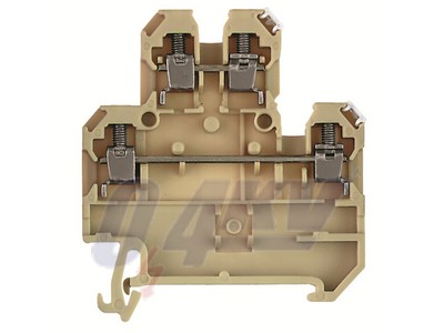 Termoelem sorkapocs, Csavaros csatlakozás, 4, bézs / sárga