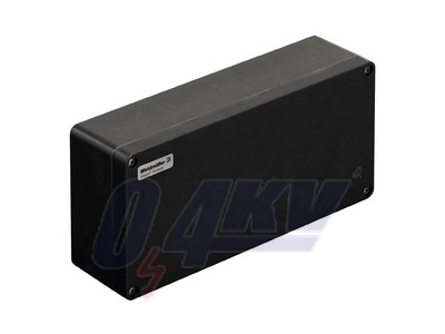 Ex műanyagház, Klippon POK (polyester empty enclosure), 360 x 160 x 90 mm, üvegszál erősítésű poliészter, kezeletlen, polírozott, fekete