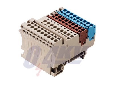 Érzékelő-, beavatkozó sorkapocs, Húzórugós csatlakozás, 1.5 mm², 250 V, 17.5 A, Csatlakozások száma: 36, sötétbézs