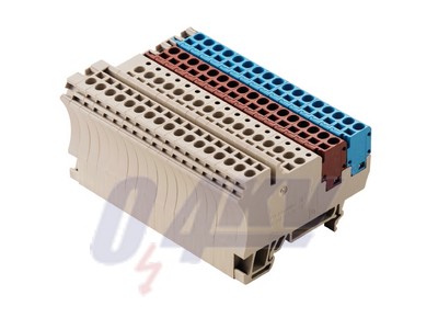 Érzékelő-, beavatkozó sorkapocs, Húzórugós csatlakozás, 1.5 mm², 250 V, 17.5 A, Csatlakozások száma: 68, sötétbézs