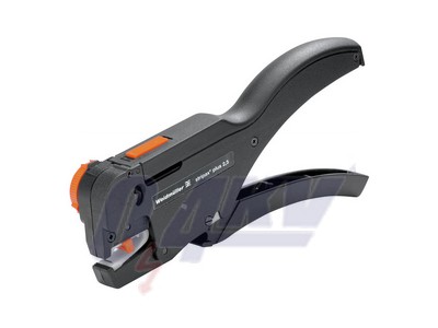 Csupaszoló szerszám, Hajlékony és merev vezeték PVC szigeteléssel, 2.5 mm², 0.5 mm², 2.5 mm², Trapéz alakú krimpelés