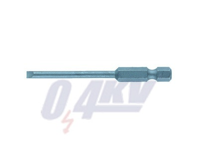 Szerszámbetét hornyos csavarokhoz, E 6.3 DIN 3126, Hornyos, 6.5 x 110 x 1.2 mm