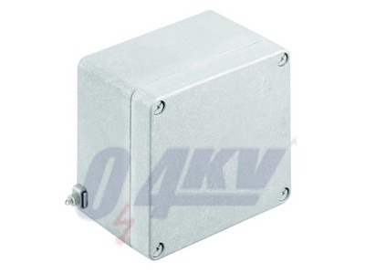 Ex fémház, 122 x 120 x 81 mm, kezeletlen, Aljzatperem: Nem, M6 Torx rozsdamentes acél csavarok horonnyal